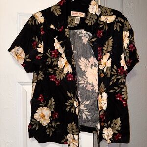 Jamaica Bay Floral Shirt wooden buttons size L